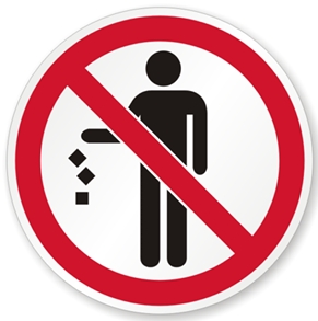 No littering sign